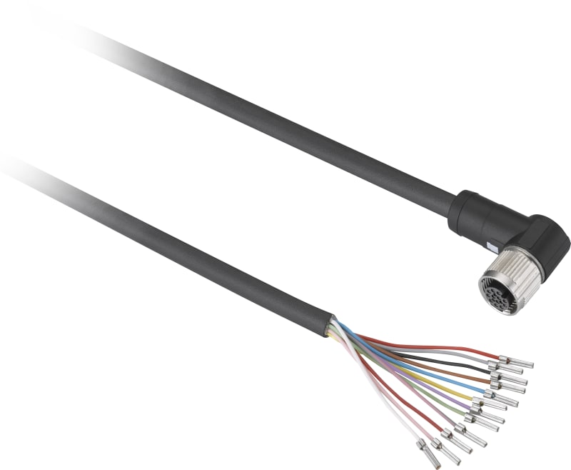 Telemecanique XZCP53P11L2 Sensor Cable, M12 female, 8-pin, 2 m
