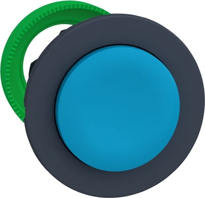 Schneider Electric flush mounted blue projecting pushbutton head ZB5FL6