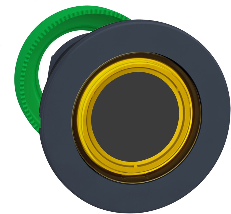 Illuminated Push Button flush yellow ring (ZB5FW983)