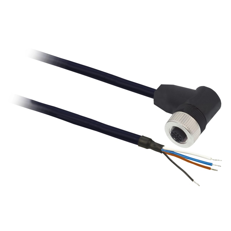 Kab PUR M12SKJ.90°female 4PIN 10M (XZCPB1241L10)