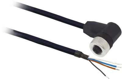 Telemecanique XZCPB1241L5 Sensor Cable, M12 female, 4-pin, PUR, 5 m