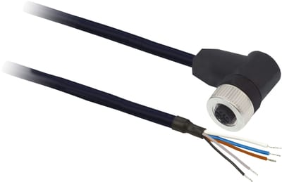Telemecanique XZCPV12V12L10 Sensor Cable, M12 female, 5-pin, PVC, 10 m