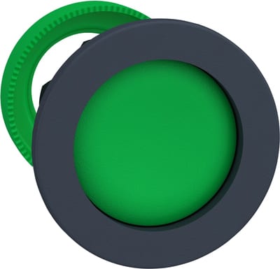 Schneider Electric flush mounted green pushbutton head recessed ZB5FA36