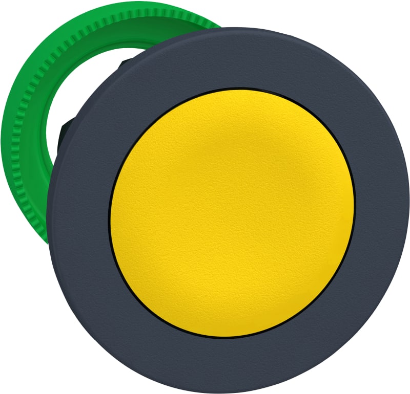 Schneider Electric flush mounted yellow flush caps pushbutton head ZB5FA5