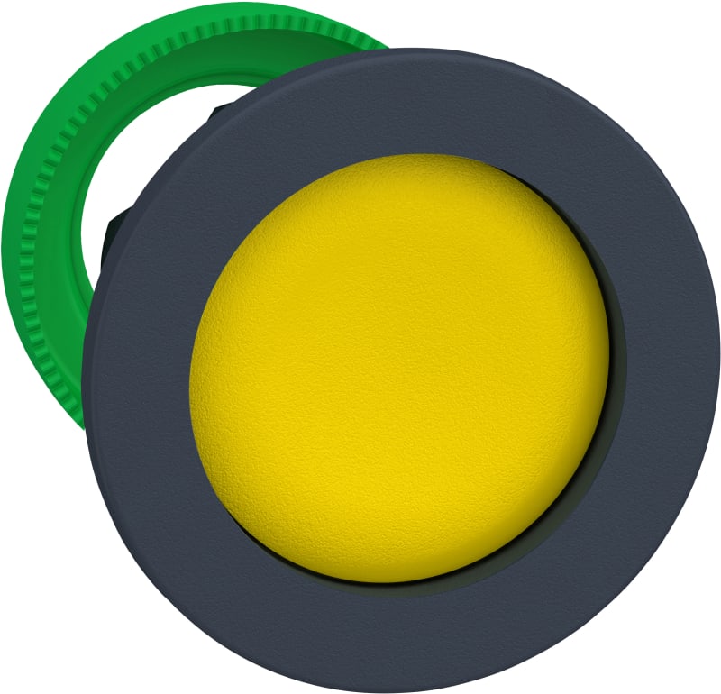 Schneider Electric flush mounted yellow pushbutton head recessed ZB5FA56