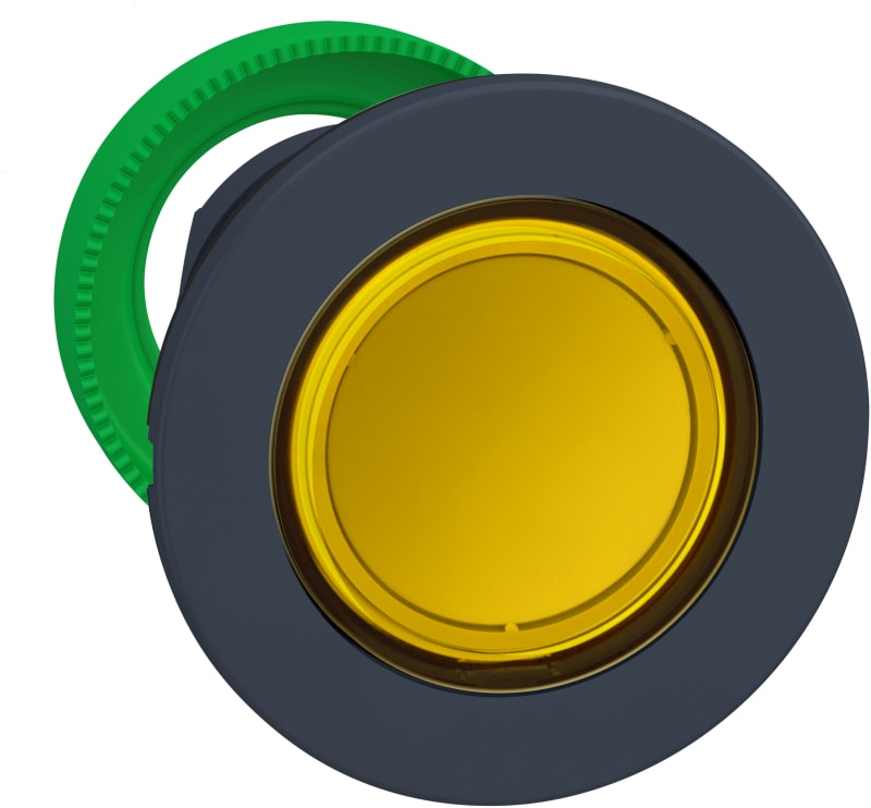 Push-button flush yellow f/label (ZB5FA58)