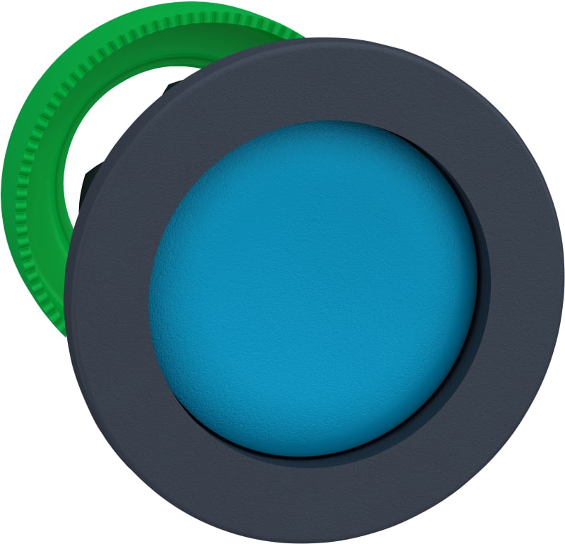 Schneider Electric flush mounted blue pushbutton head recessed ZB5FA66