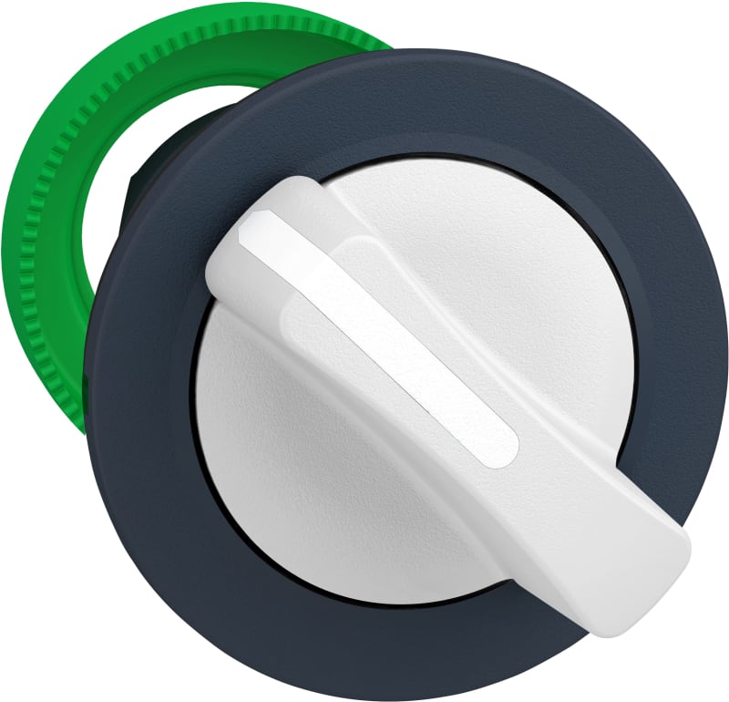 Schneider Electric flush mounted white selector switch head 2 pos stay put ZB5FD201