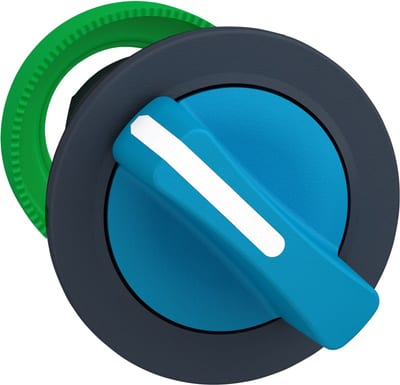 Schneider Electric flush mounted blue selector switch head 2 pos stay put ZB5FD206