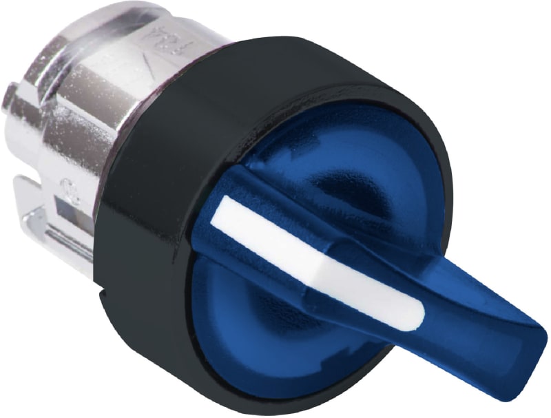 Selector w/light 3POS. spring return L/R BLUE (ZB5AK1563)