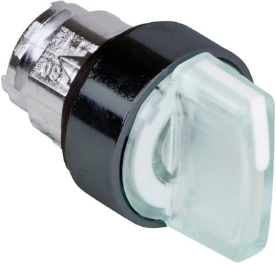 Selector switch with LIGHT 3POS.RET.V White