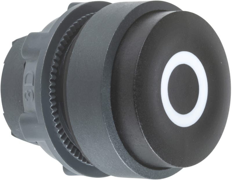 Push Button, Raised, Black, Marked 0 (ZB5AL232)