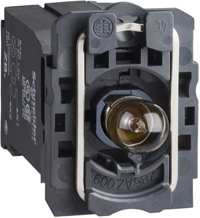 Schneider Electric light block with body/fixing collar with BA9S incandesc. bulb 440...480V ZB5OF8