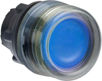 Telemecanique ZB5AW563 Illuminated Pushbutton Head, Blue, for LED Module, Harmony XB5 (plastic)