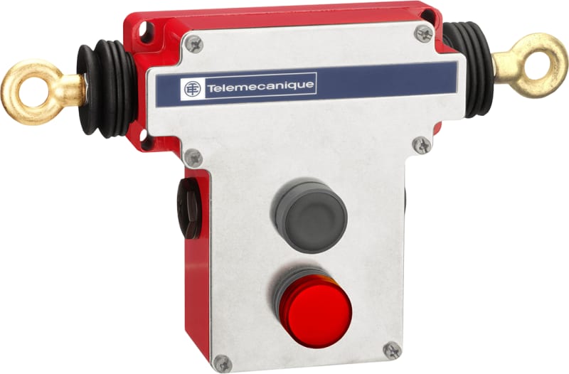 Telemecanique XY2CEDA196H7 Emergency Stop Rope Pull Switch, Double-Sided, NPT Entry, 2 × 100 m Rope