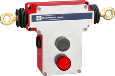 Telemecanique XY2CEDA196H7 Emergency Stop Rope Pull Switch, Double-Sided, NPT Entry, 2 × 100 m Rope