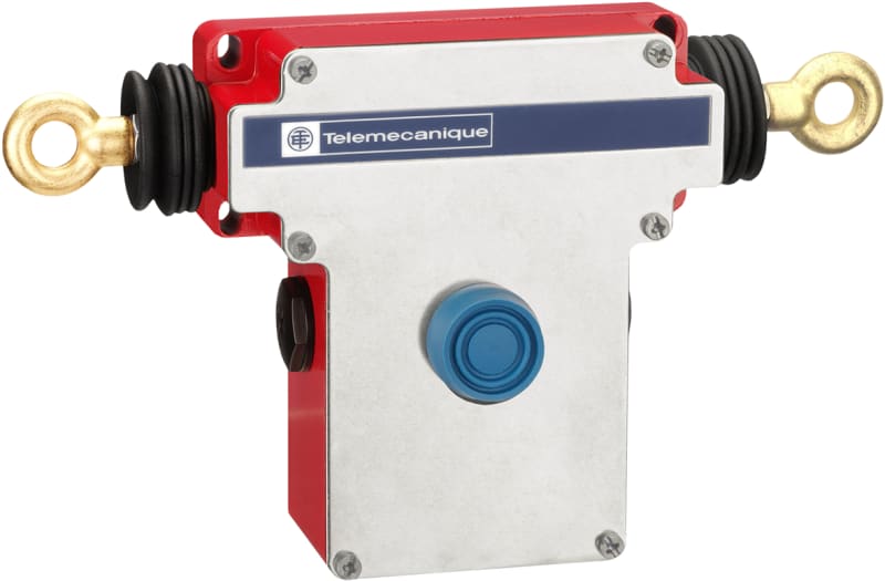 Telemecanique XY2CEDA290H7 Emergency Stop Rope Pull Switch, Double-Sided, NPT Entry, 2 × 100 m Rope