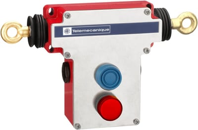 Telemecanique XY2CEDA296H7 Emergency Stop Rope Pull Switch, Double-Sided, NPT Entry, 2 × 100 m Rope