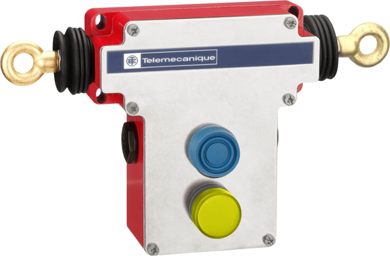 Telemecanique XY2CEDA297 Emergency Stop Rope Pull Switch, 100 m Rope Span