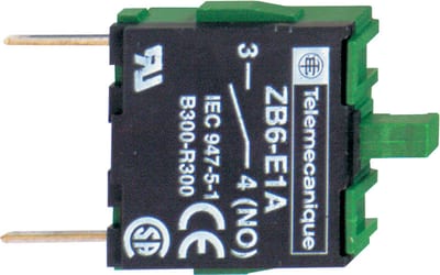 Contact Block Loddepin Silver 1NO