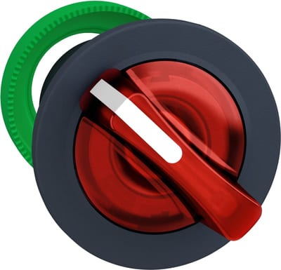 Selector switch flush for LED 2 pos red (ZB5FK1243)