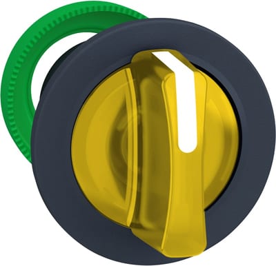 Selector switch flush for LED 3 pos yellow (ZB5FK1383)