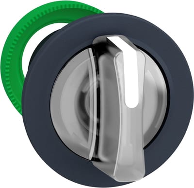 Selector switch flush for LED 3 pos white (ZB5FK1513)
