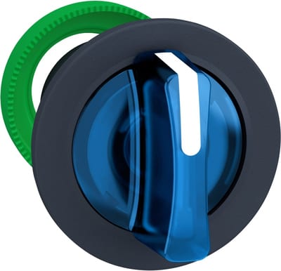 Selector switch flush for LED 3 pos blue (ZB5FK1763)