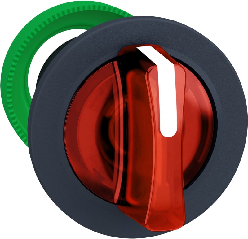 Selector switch flush for LED 3 pos red (ZB5FK1843)