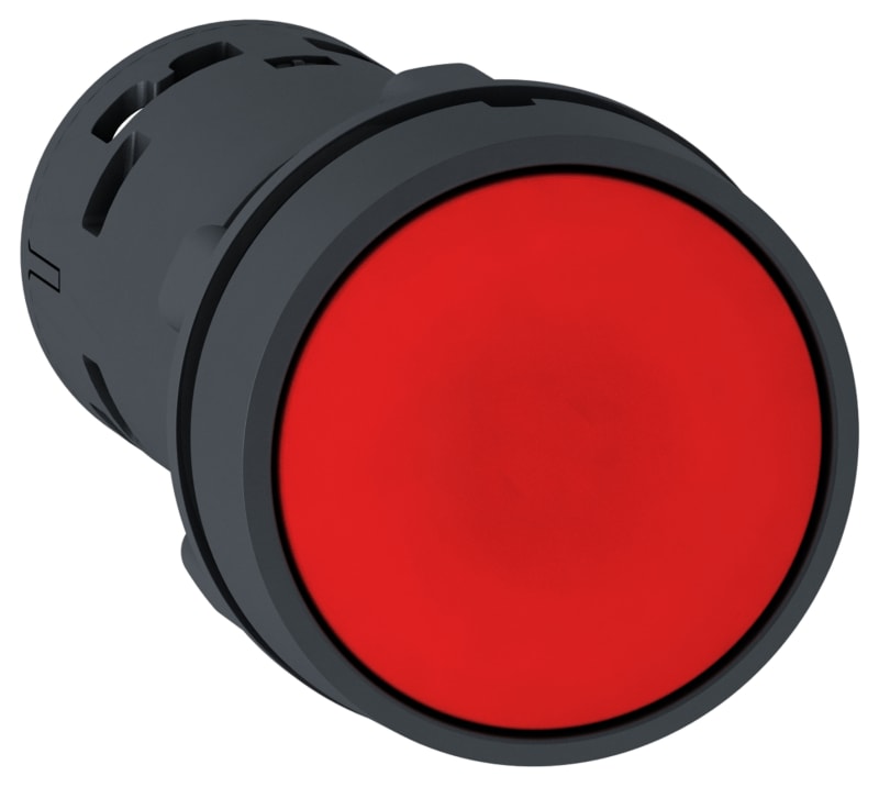 Push-button spring-return NO+NC - Red (XB7NA45)