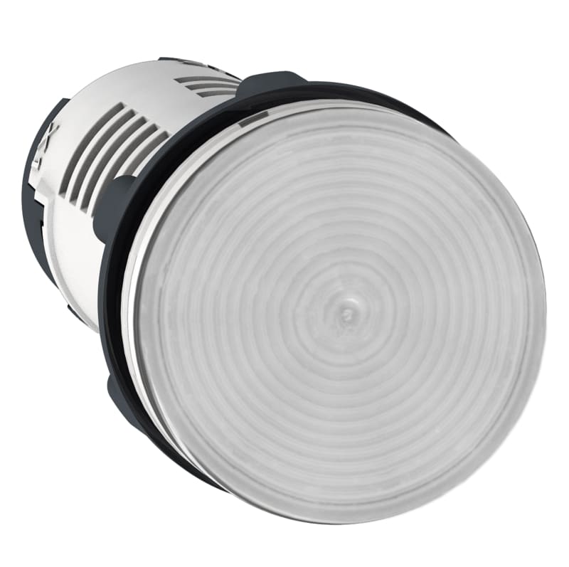 Schneider Electric Monolithic pilot light, Harmony XB7, plastic, clear, 22mm, integral LED, 230...240V AC XB7EV07MP
