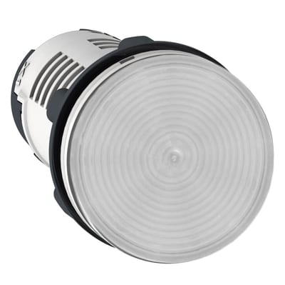 Schneider Electric Monolithic pilot light, Harmony XB7, plastic, clear, 22mm, integral LED, 230...240V AC XB7EV07MP