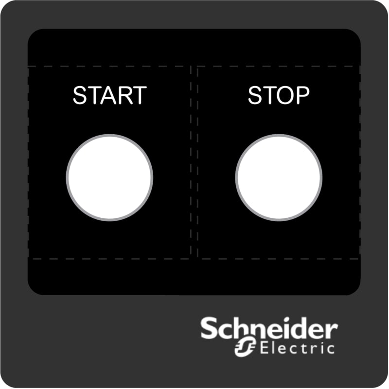 Schneider Electric Harmony XB5, Antimicrobial Legend panel 100 x 100 template 1 ZBYLEG101001