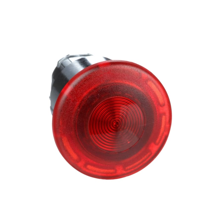 Mushroom Button with Light, Push/Pull, Red (ZB4BW643)