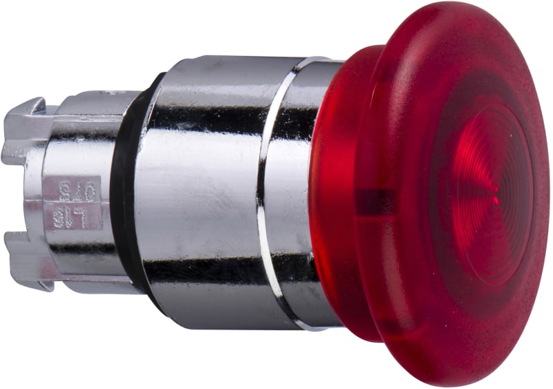 Mushroom-head Button w/Light Impulse Red (ZB4BW443)