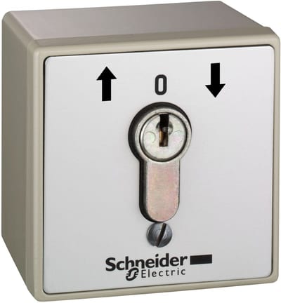 Schneider Electric Harmony XAPS vandal-resistant surface control station key selector 3-position spring return
