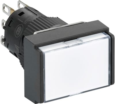 Illuminated push-button white LED 24 V 1 C/O