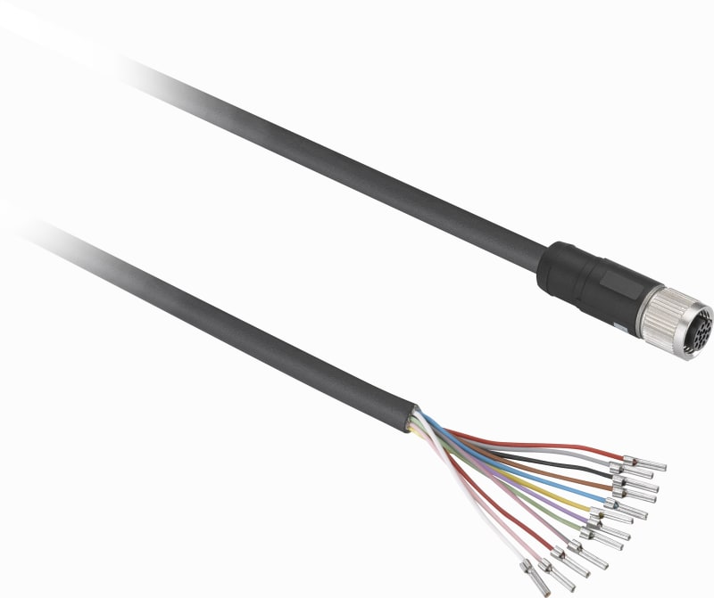 Telemecanique XZCPB44P14L5 Sensor Cable, M12 female, 5 m