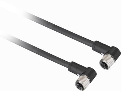 Telemecanique XZCRB4545P14L2 Sensor Cable, M12 to M12, 2 m