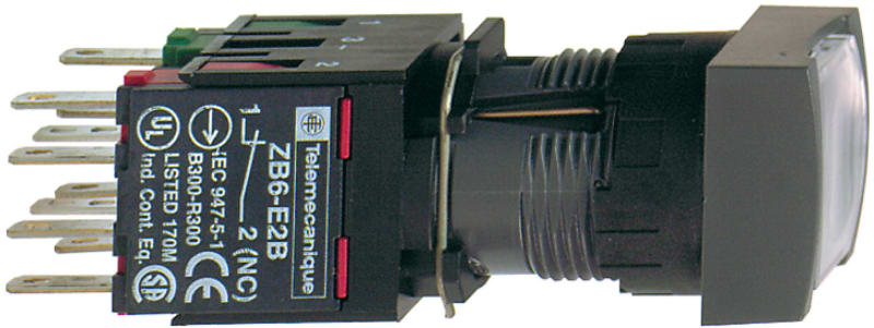 Push-button with light white square (XB6CW1B1B)