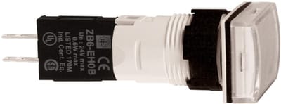 Indicator lamp, white, rectangular