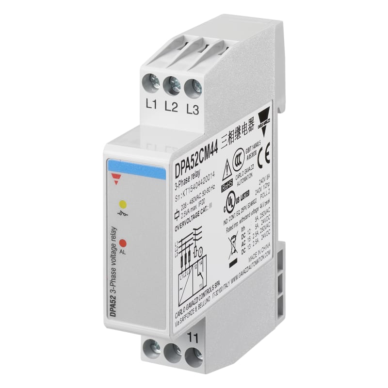 Supply Monitoring Relay 3-PHASE. 208-480 VAC (DPA52CM44)