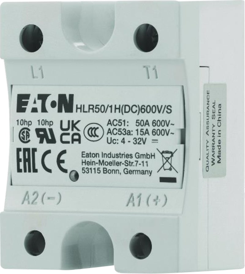 Solid-State Relay, Hockey Puck, 50A, 600V (4309365)