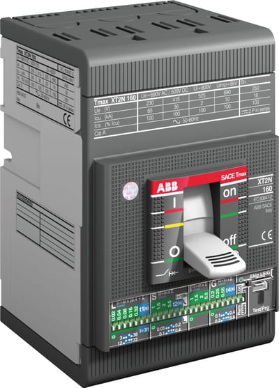 ABB SACE Tmax XT2N 160 Moulded-Case Circuit Breaker — Ekip LS/I, In=160 A, 3-Pole