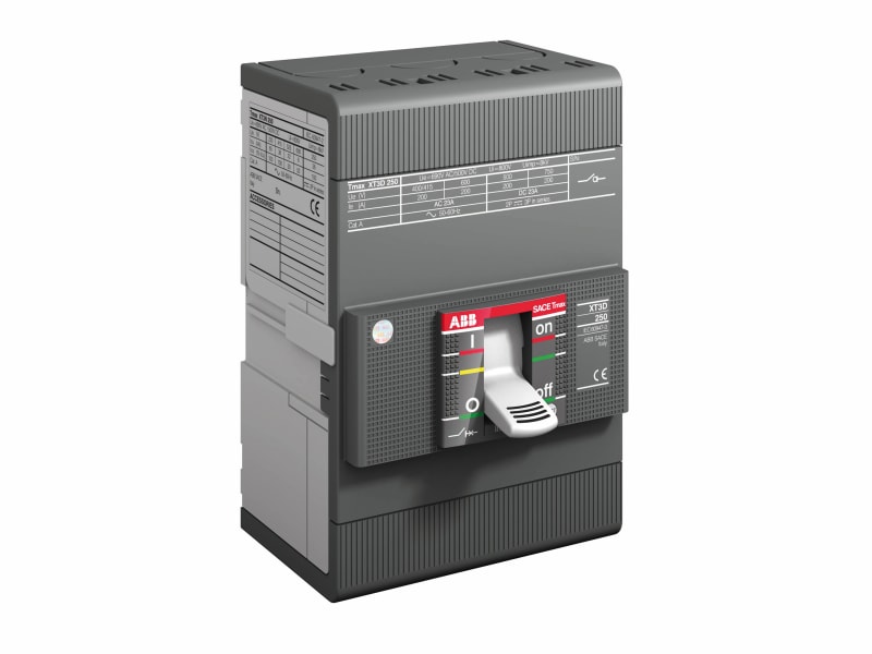 ABB SACE Tmax XT3N 250 Moulded-Case Circuit Breaker — TMD R125, In=125 A, 3-Pole
