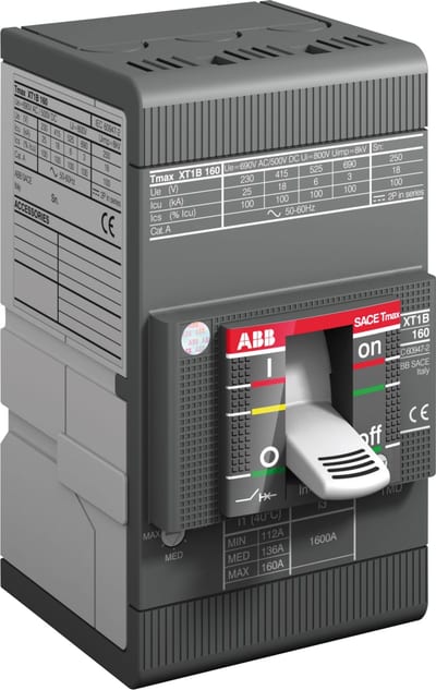 ABB SACE Tmax XT3N 250 Moulded-Case Circuit Breaker — TMD 250-2500, In=250 A, 3-Pole