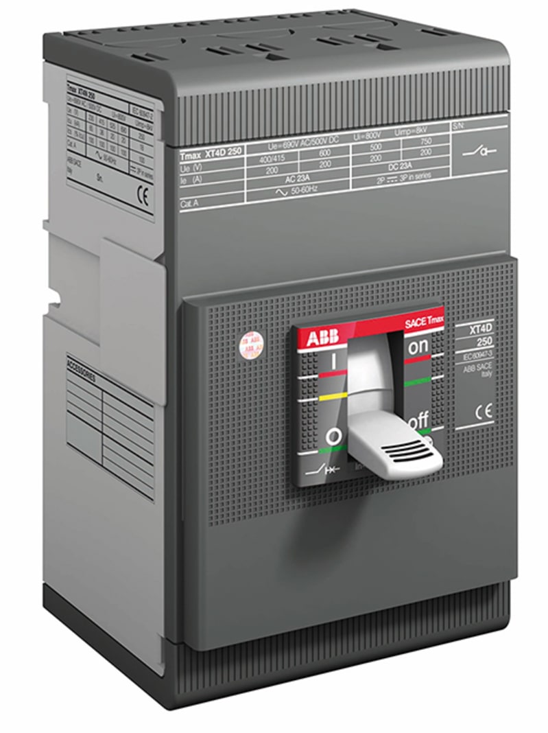 ABB SACE Tmax XT4N 160 Moulded-Case Circuit Breaker — Ekip LS/In, In=160 A, 3-Pole