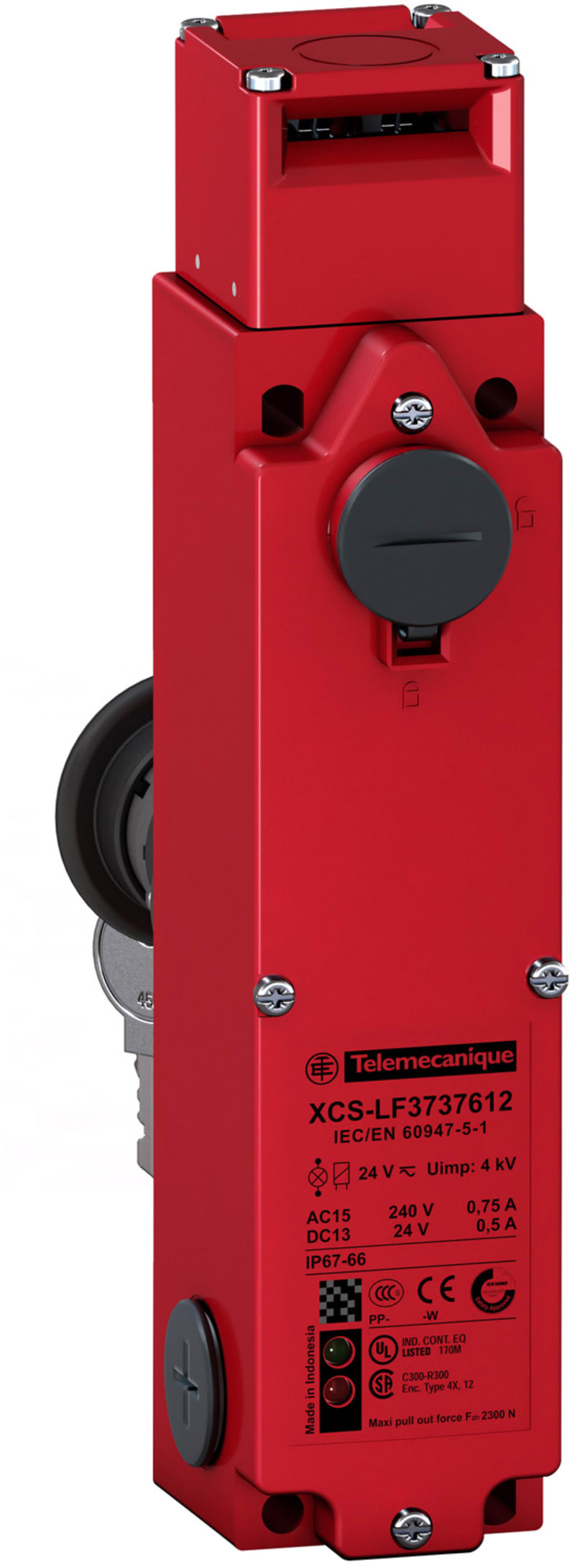 Telemecanique XCSL764B2 Safety Interlock Switch with Solenoid Locking, 24 V DC, Metal, M20 Entry