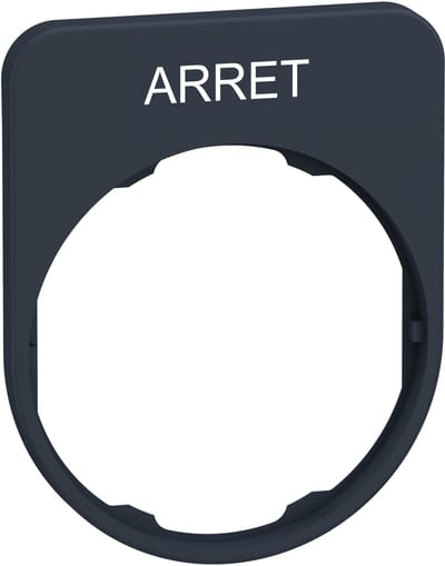 Sign flush in plastic with text (ZBYFP2104)