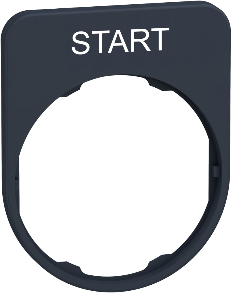 Sign flush in plastic with text (ZBYFP2303)